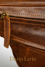 Classic brown leather waist pouch by Dario Lario – handmade everyday belt bag UK