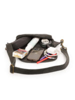 Antique Black Leather Waist Pouch – Minimalist Belt Bag | Dario Lario UK