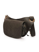 Antique Black Leather Waist Pouch – Minimalist Belt Bag | Dario Lario UK