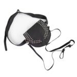 Dario Lario Black Studded Leather Thigh Bag