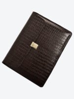 Dario Lario Croc-Embossed Leather Laptop Sleeve Compatible for all sizes