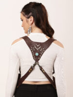 Dario Lario Double Shoulder Harness – Brown Leather Utility Holster