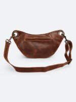Dario Lario Handwoven Antique Leather Waist Pouch Artisan Vintage Belt Bag