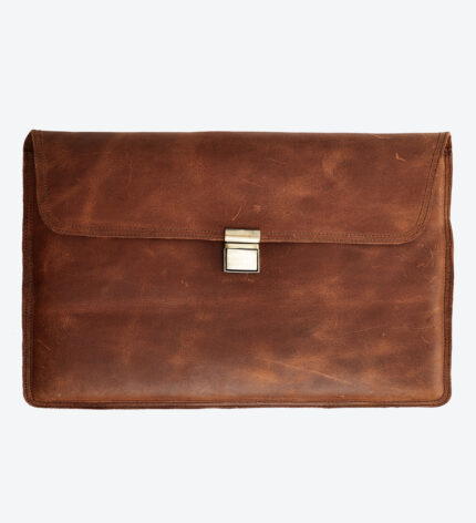 Dario Lario Vintage Brown Leather Laptop Sleeve – Compatible for all