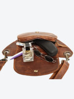 Dario Lario Handwoven Antique Leather Waist Pouch | Sustainable Artisan Vintage Belt Bag
