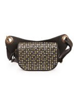 The Dario All-Metal Studded Leather Waist Pouch Luxe Rebel Edition (Black)