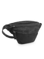 The Essential Black Leather Waist Pouch Dual Zip Minimal Edition