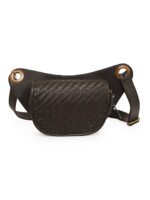 The Hand Woven Leather Waist Pouch Artisan Edition (Black)