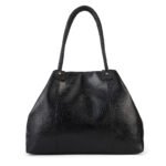 Black Croc-Texture Large Tote Bag | Premium Tote – Dario Lario