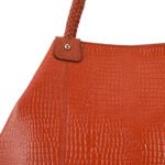 Bring warm sophistication to your everyday look with this Tan Croc-Texture Large Tote Bag. Featuring a premium croc-embossed texture, smooth finish, and soft structure, it blends effortless style with practical functionality. The spacious interior makes it perfect for work, shopping, or travel—carry your laptop, essentials, and more with ease. Finished with braided handles for added charm, this tote is designed to suit every outfit and every day.