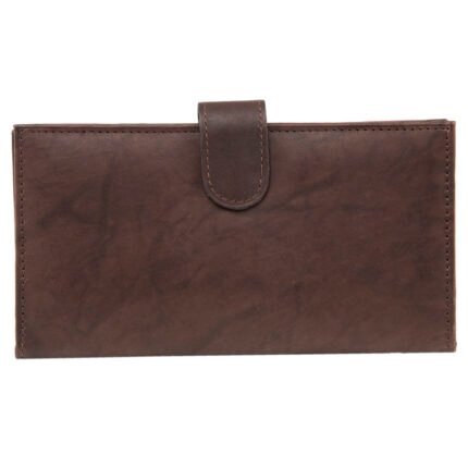 Classic Brown Leather Clutch | Slim Wallet Clutch